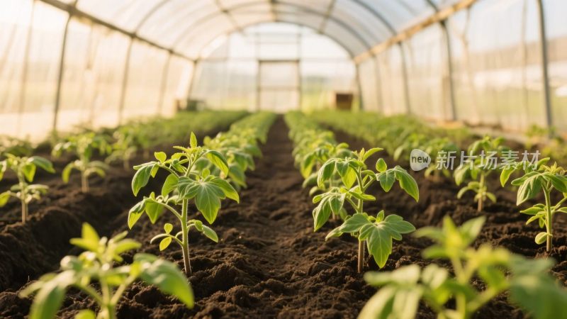 温室幼苗种植场景