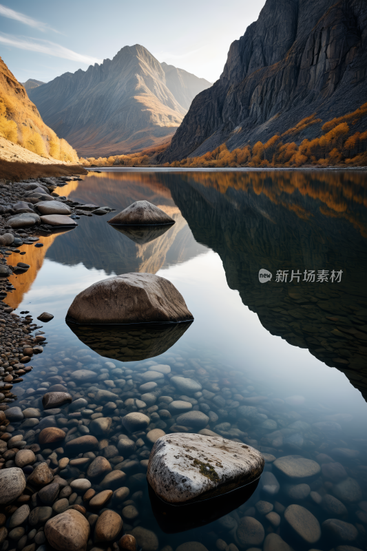 一座岩石高山清风景摄影图片