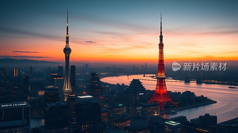 东方明珠与上海之巅共舞黄浦江畔的璀璨夜景