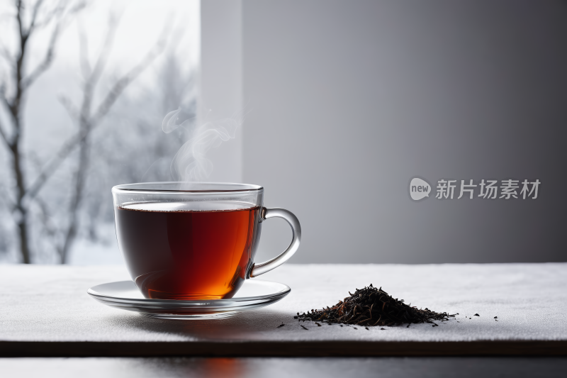 桌子上有一杯茶和一杯茶高清图片