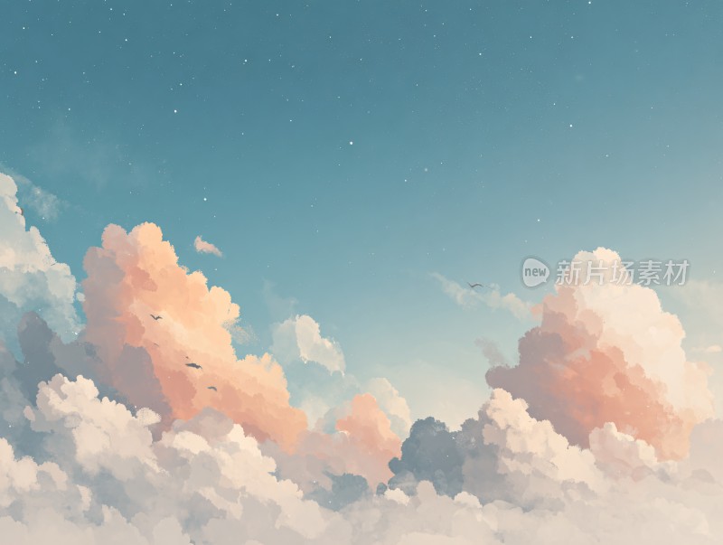 梦幻唯美的天空云朵景象