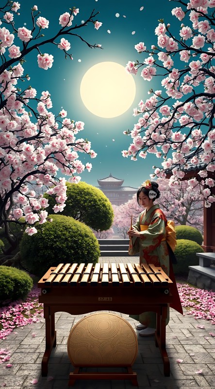 春夜月下古筝曲