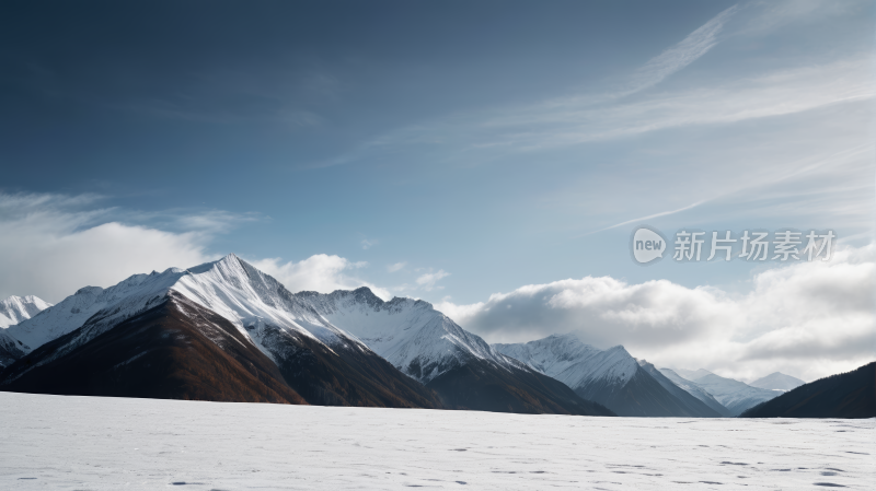 皑皑白雪景色高清风景图片