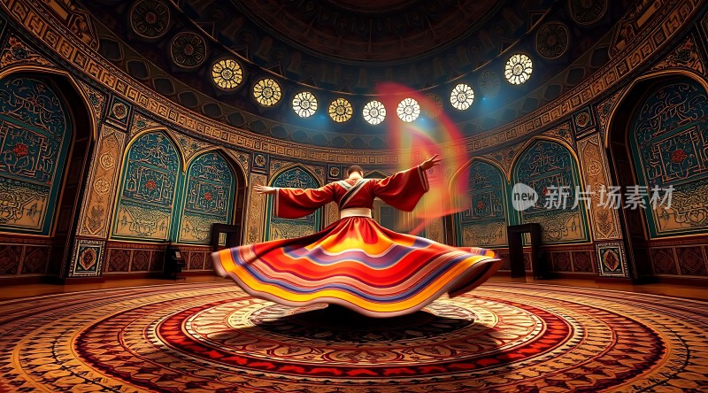 旋转舞者与华丽宫殿