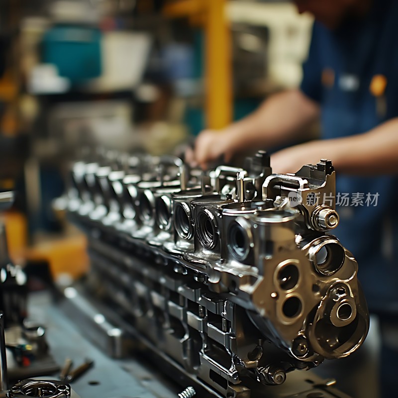 精密机械部件组装现场