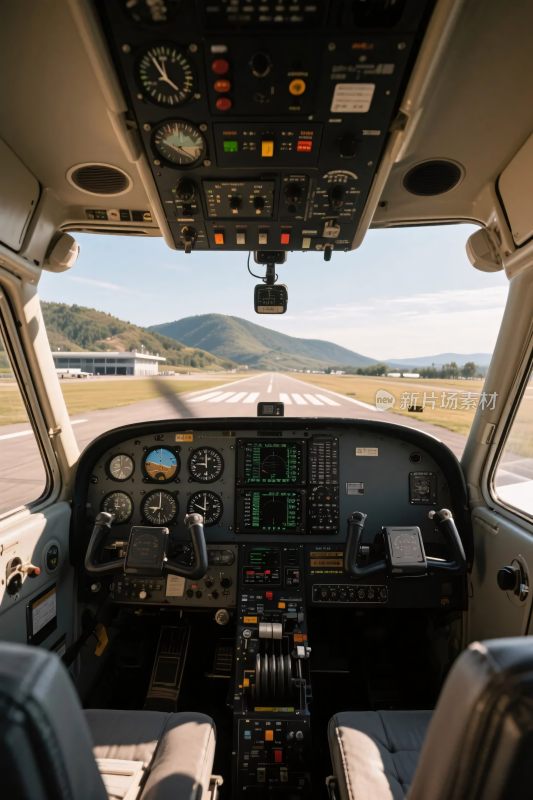 飞机驾驶舱内部视角