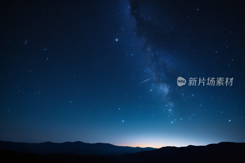 一颗流星的星空高清背景图片