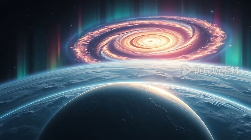 宇宙奇观螺旋星系与地球