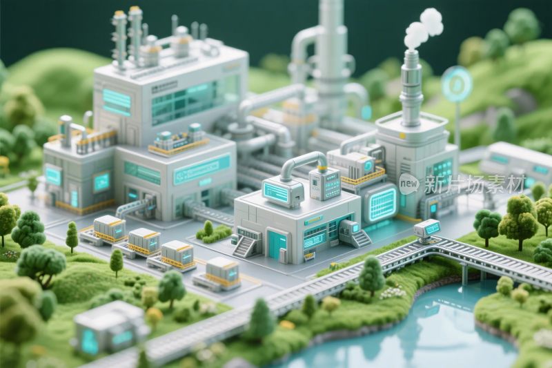 工业设施插画