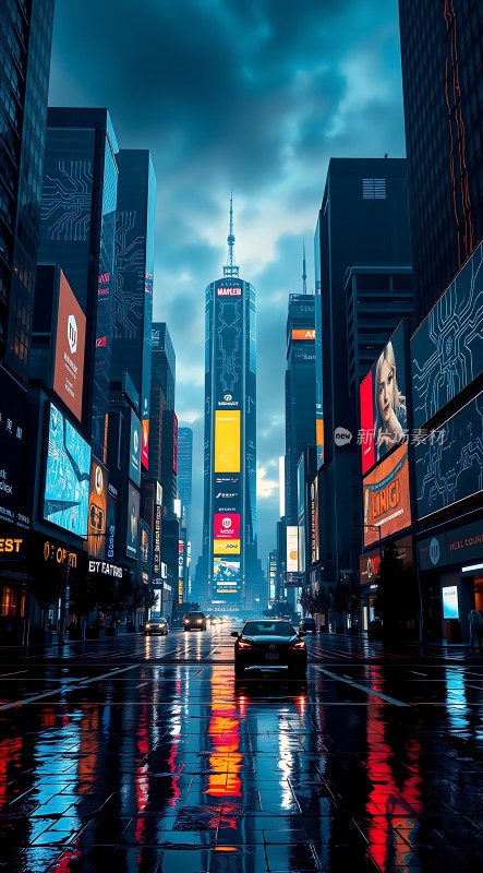 霓虹灯下的都市之夜