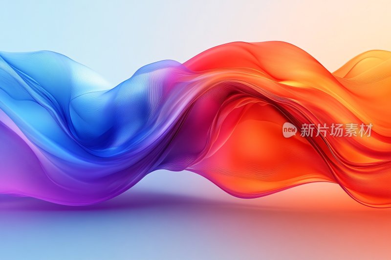 彩色流动波浪背景图