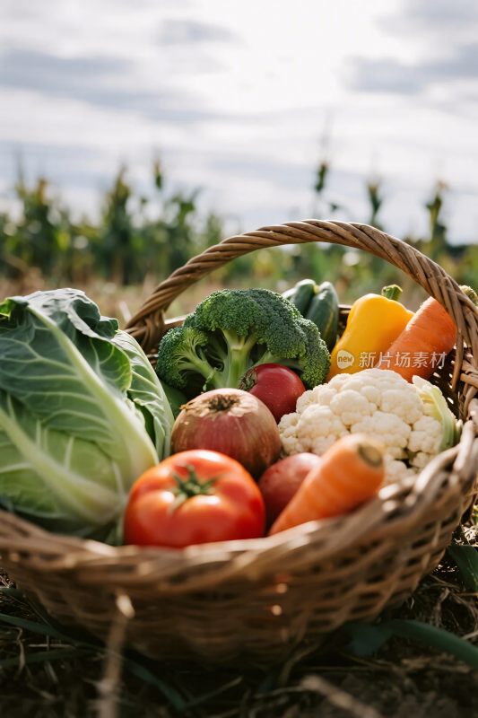新鲜果蔬田园篮