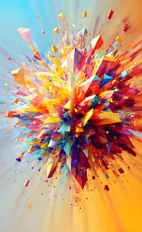 色彩斑斓的几何爆炸