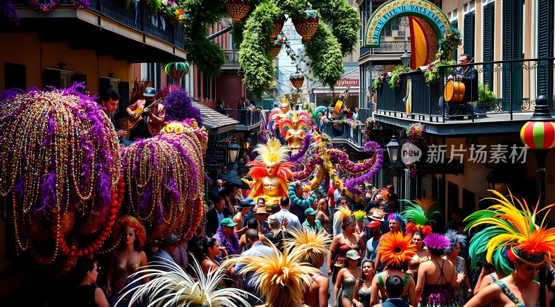 狂欢节上的华丽游行