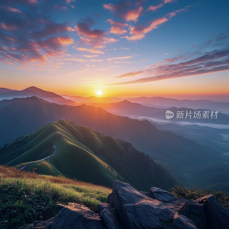 武功山日出美景