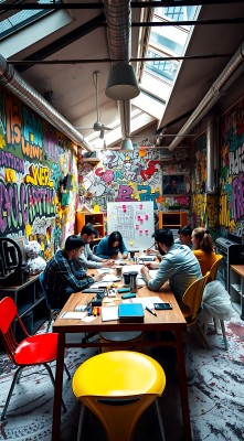 创意碰撞头脑风暴会议现场