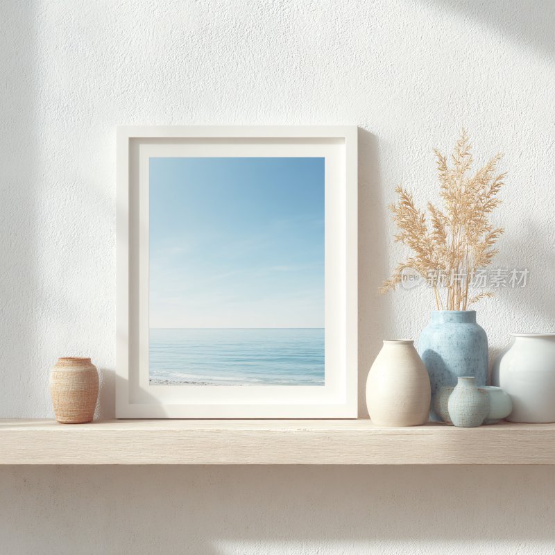 简约风海景相框装饰摆件