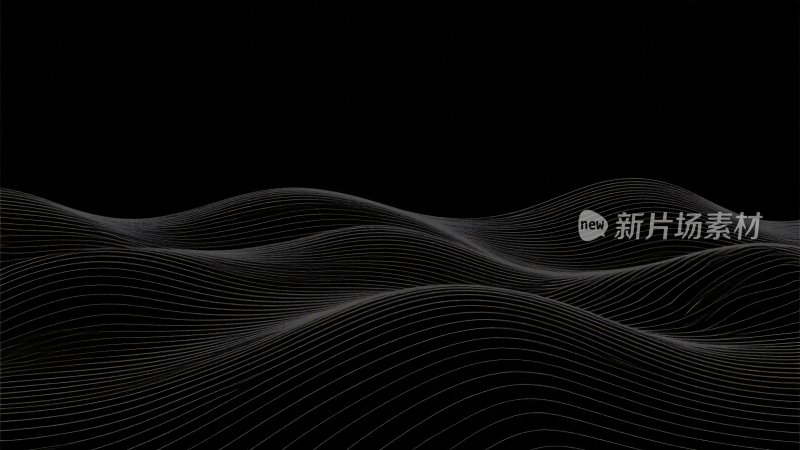 黑白线条波浪抽象背景