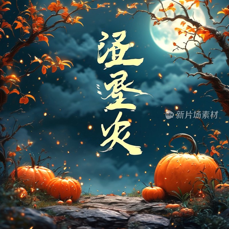 万圣夜书法字体