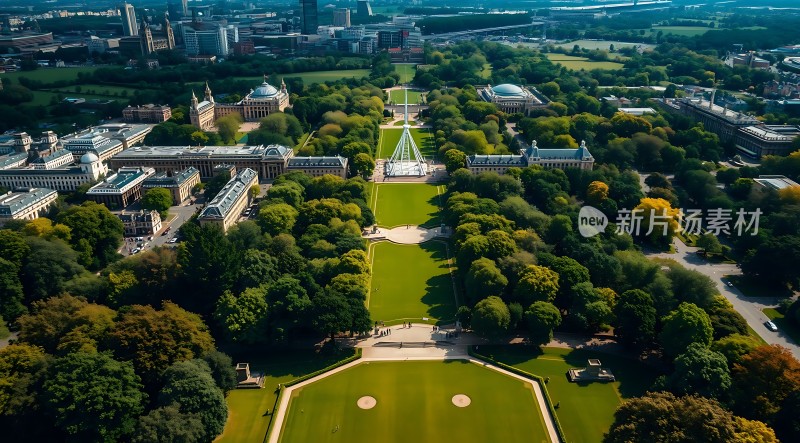 **剑桥大学鸟瞰图**