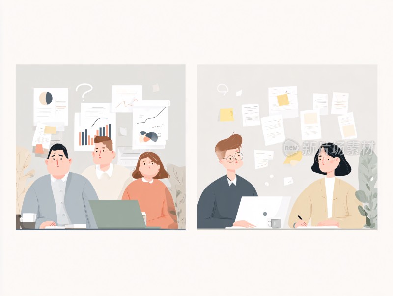 办公场景插画
