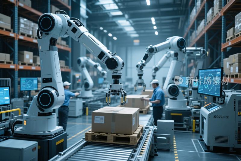 工业自动化机器人车间