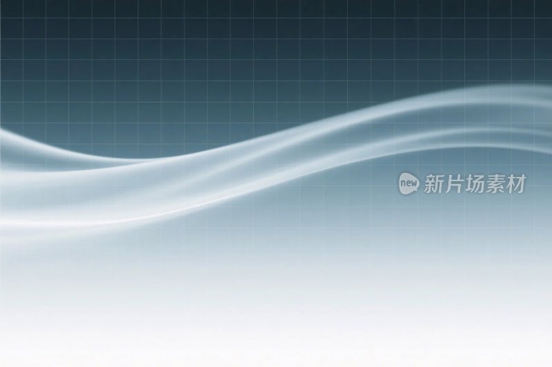 蓝色渐变波浪插画