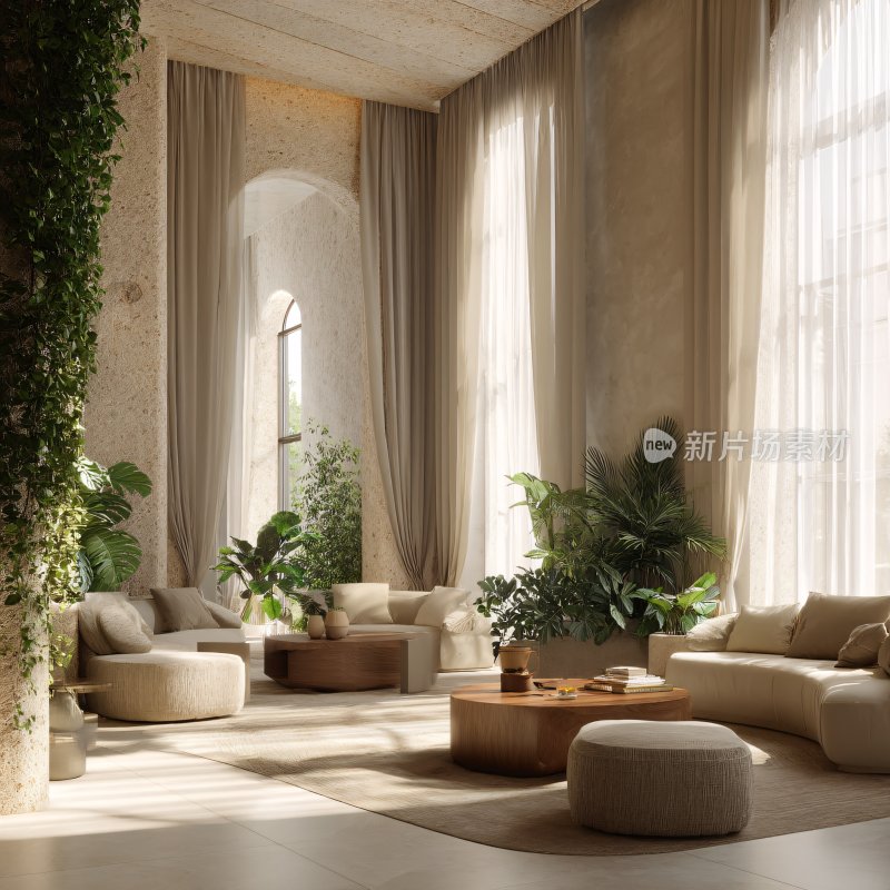 现代简约风格室内绿植客厅