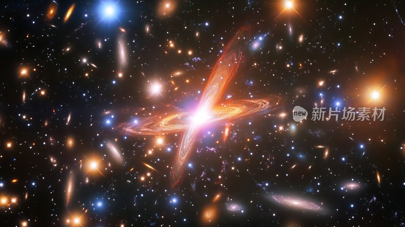 宇宙奇观星系碰撞与星际尘埃