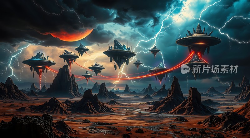 外星飞船降临荒芜星球