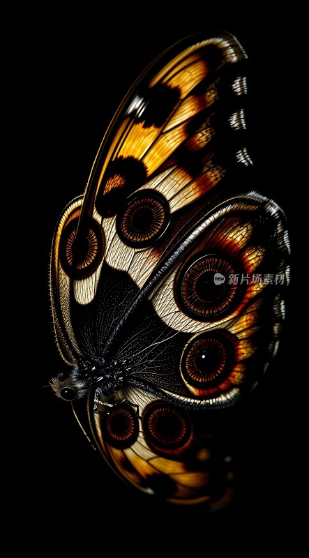 蝴蝶翅膀上的神秘眼睛图案