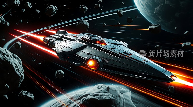 星际飞船穿越星尘