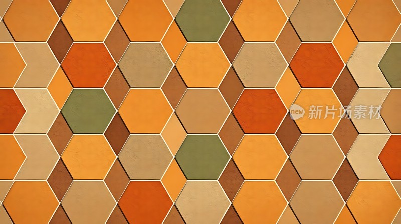 六边形色彩拼接艺术