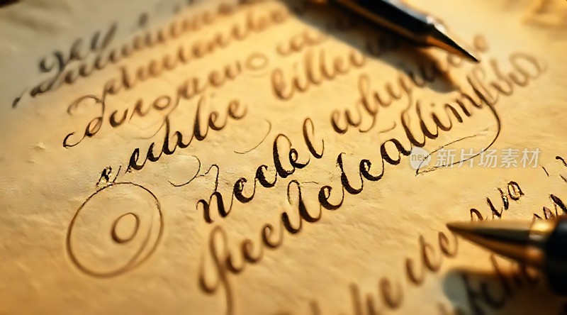 优雅书法与钢笔的结合