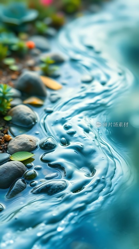 碧波轻抚石间绿意盎然