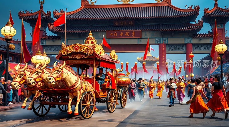 古风集市繁华景象