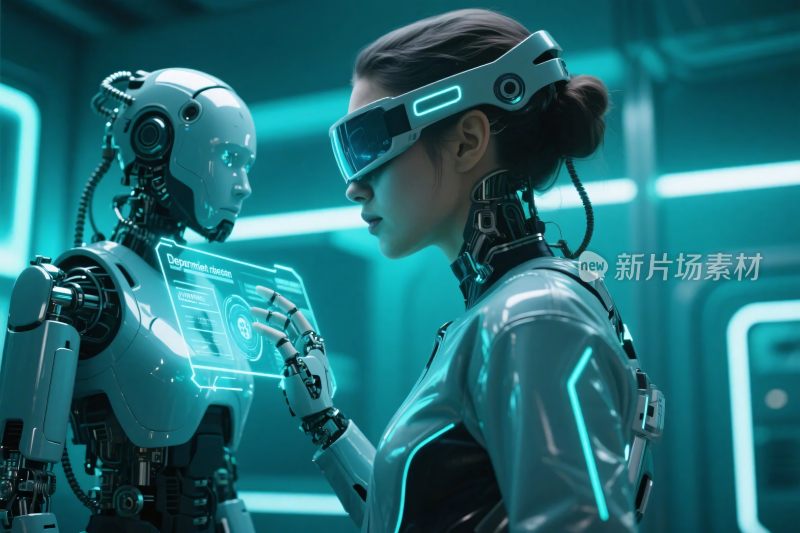 人形机器人与科技互动场景