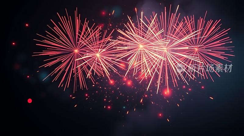 璀璨烟花绽放夜空
