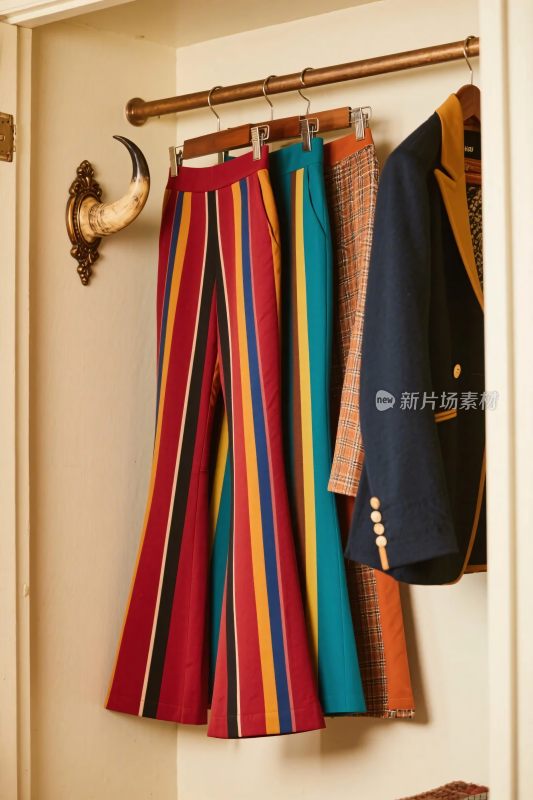 多彩服饰衣架展示