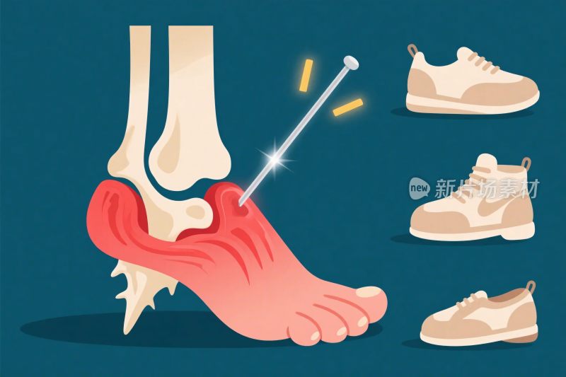 足部针灸治疗插画