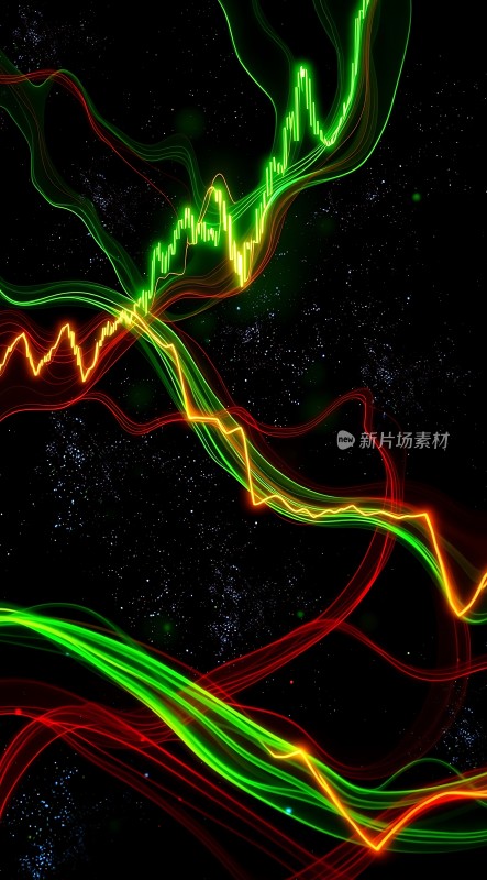 光之舞红绿黄交织的宇宙旋律