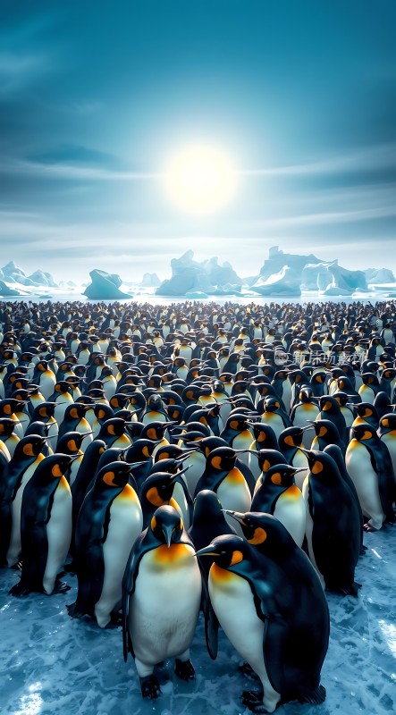 南极企鹅大军集结