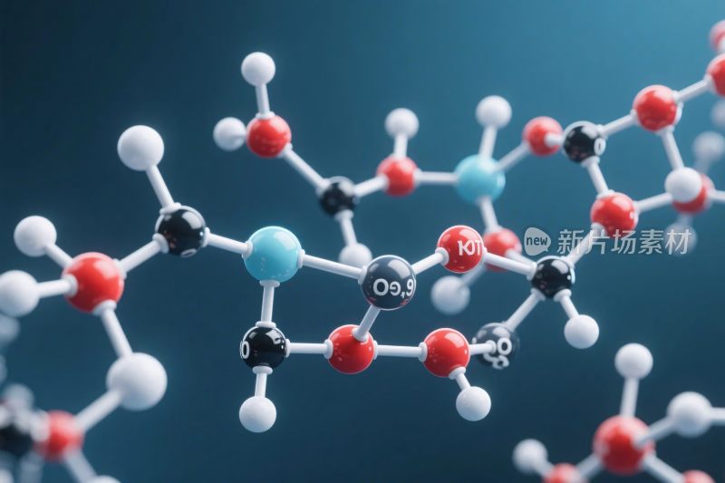 分子结构科学插画