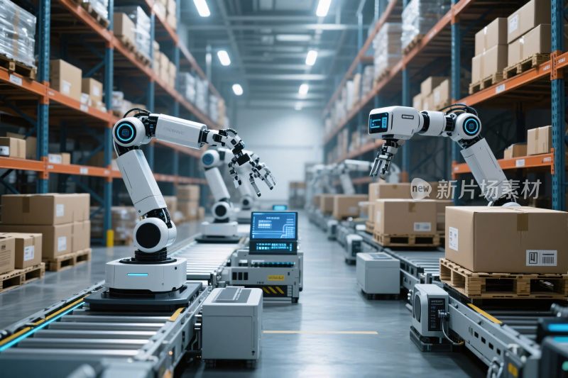 自动化仓储机械臂作业