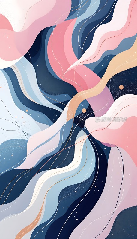 色彩交织的抽象艺术世界