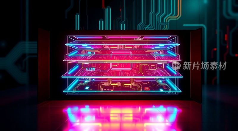 科技未来主义电子电路板设计