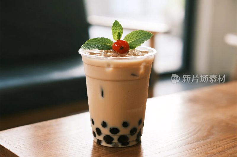 珍珠奶茶饮品摄影图