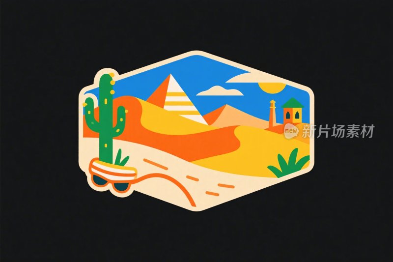 沙漠风插画