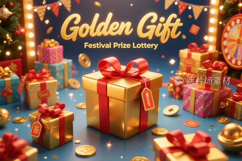 节日抽奖礼品场景