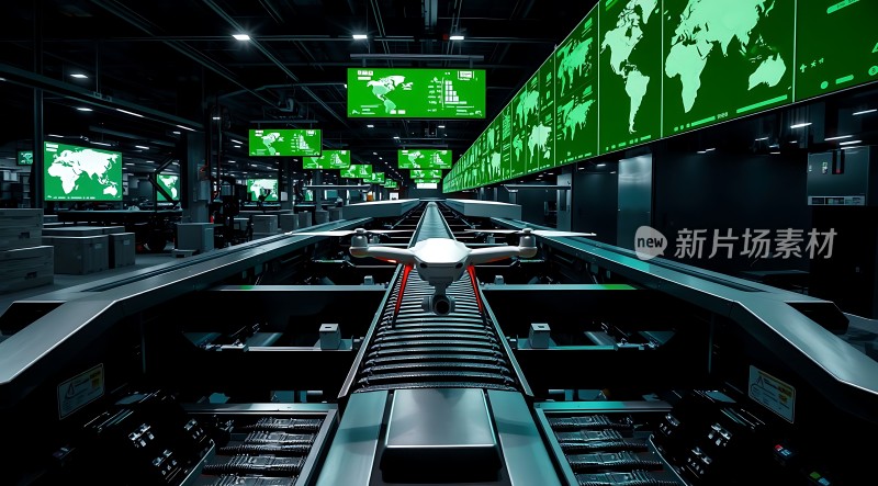 未来科技中心无人机与智能输送带